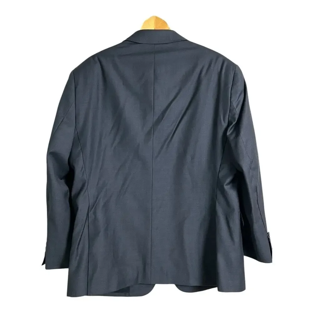 Jos. A. Bank Blue Wool Traveler Blazer Sport Coat 46 Short Preppy Navy Tailored